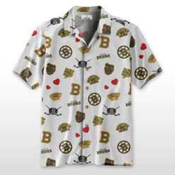 Boston Bruins Hawaiian Shirt 100% Cotton - ST01