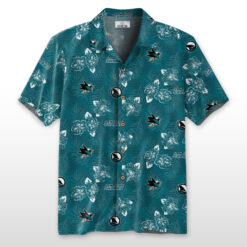 San Jose Sharks Hawaiian Shirt 100% Cotton - ST02