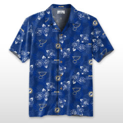 St Louis Blues Hawaiian Shirt 100% Cotton - ST02